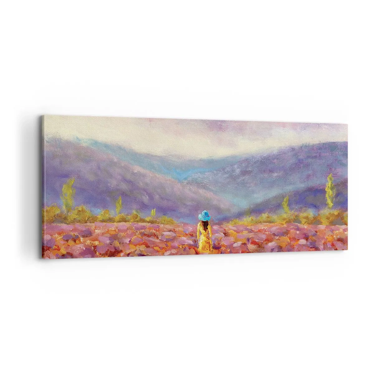 Impression sur toile - Image sur toile - Dans un monde lavande - 100x40 cm