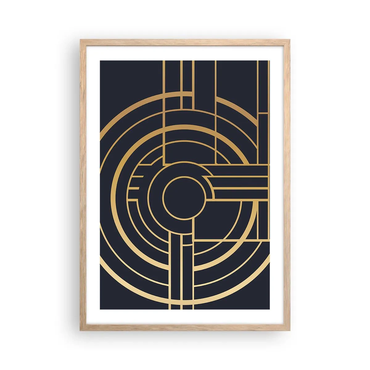 Affiche dans un chêne clair - Poster - Rotation des éléments - 50x70 cm