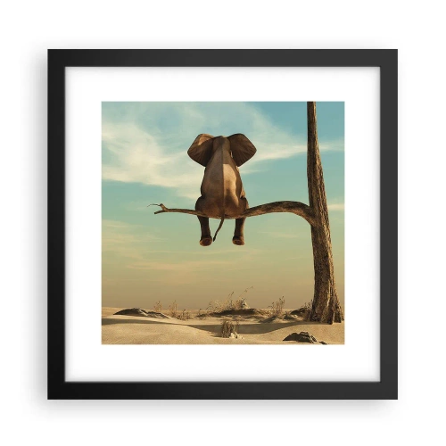 Affiche dans un cadre noir - Poster - Nouveau point de vue - 30x30 cm