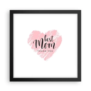 Affiche dans un cadre noir - Poster - Toujours au bon moment - 30x30 cm