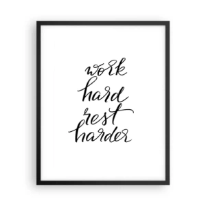 Affiche dans un cadre noir - Poster - Équilibre de vie - 40x50 cm