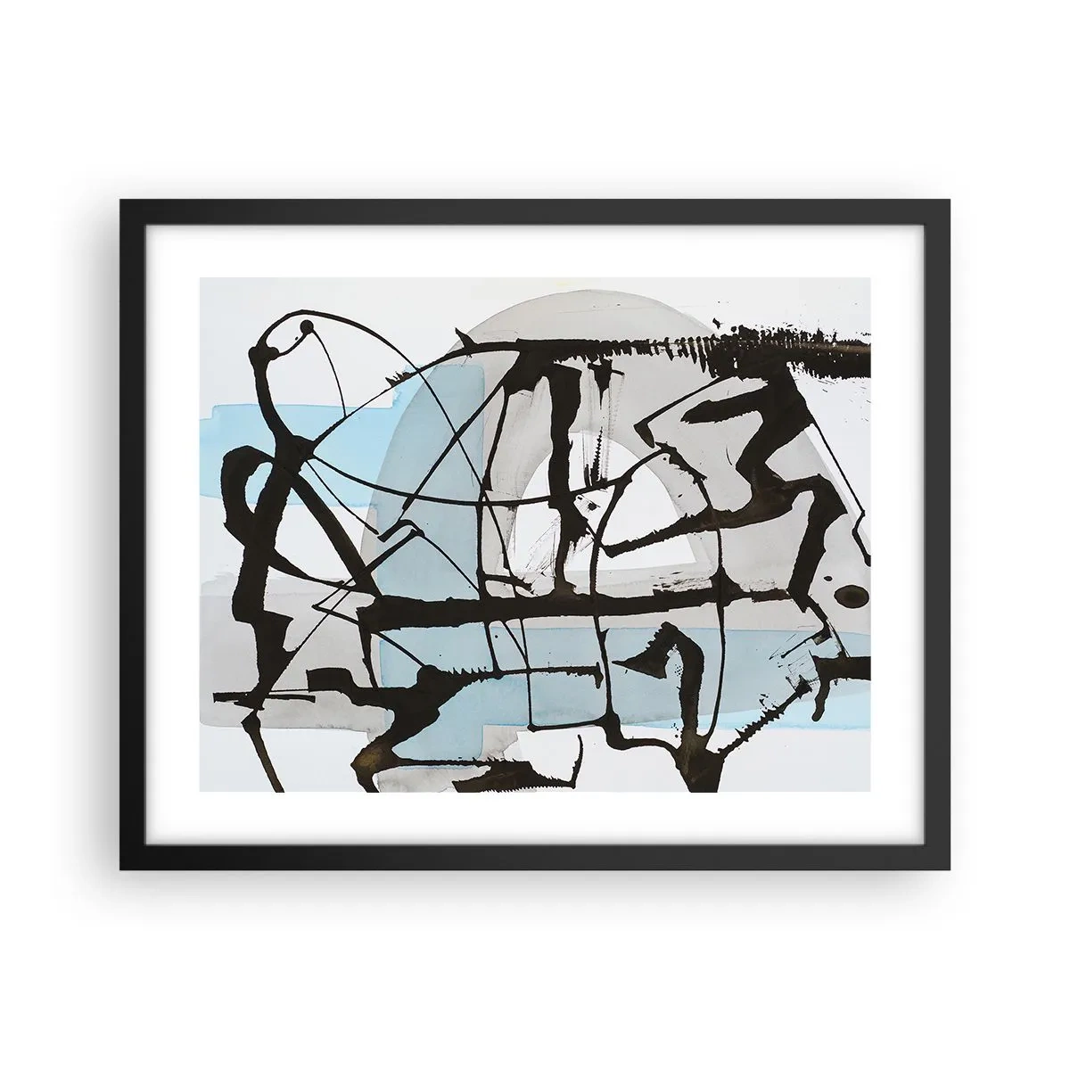 Affiche dans un cadre noir - Poster - Bleu malgré tout - 50x40 cm