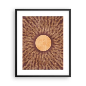 Affiche dans un cadre noir - Poster - Icône du soleil - 40x50 cm