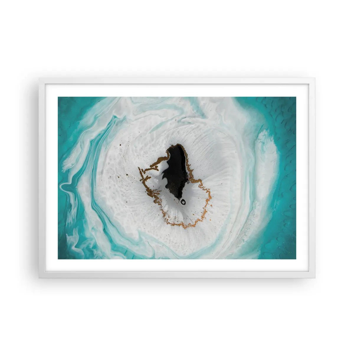 Affiche dans un cadre blanc - Poster - Pénétrer à l'intérieur - 70x50 cm