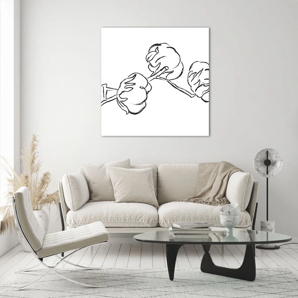 Impression sur verre - Image sur verre - Duvet de coton - 30x30 cm