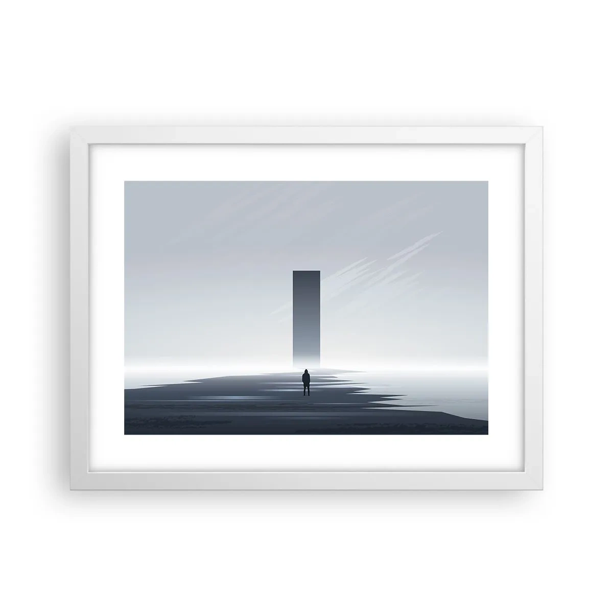 Affiche dans un cadre blanc - Poster - Opportunité ou menace ? - 40x30 cm