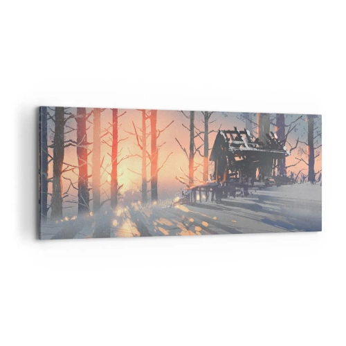 Impression sur toile - Image sur toile - Seul le soleil regarde ici - 100x40 cm