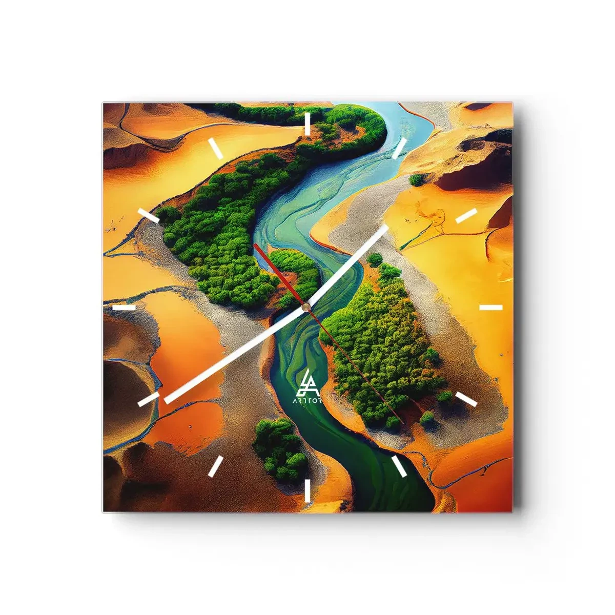 Horloge murale - Pendule murale - Rivière vivifiante - 40x40 cm