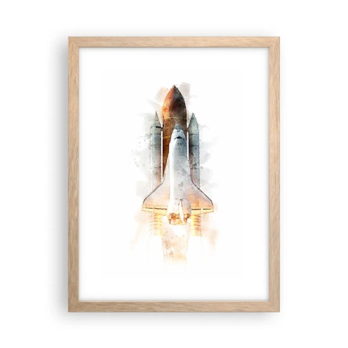 Affiche dans un chêne clair - Poster - Des explorateurs pour commencer - 30x40 cm