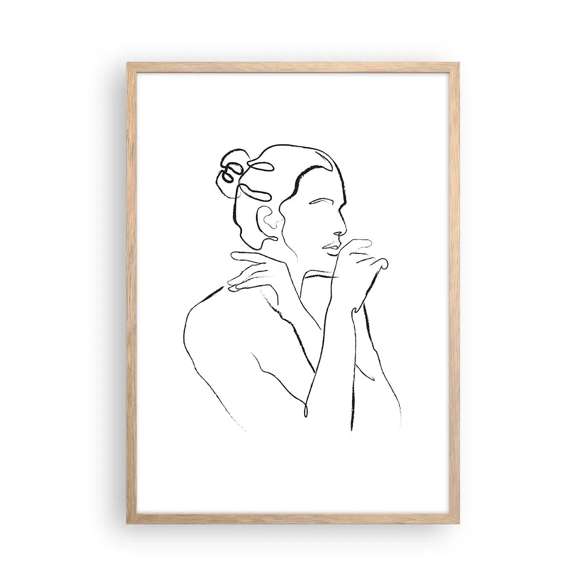 Affiche dans un chêne clair - Poster - Nu : un mystère sensuel - 50x70 cm