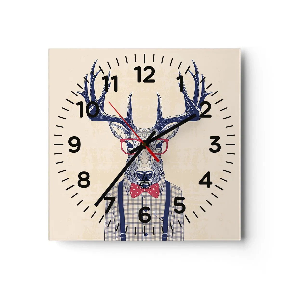 Horloge murale - Pendule murale - Une extravagance amusante - 30x30 cm