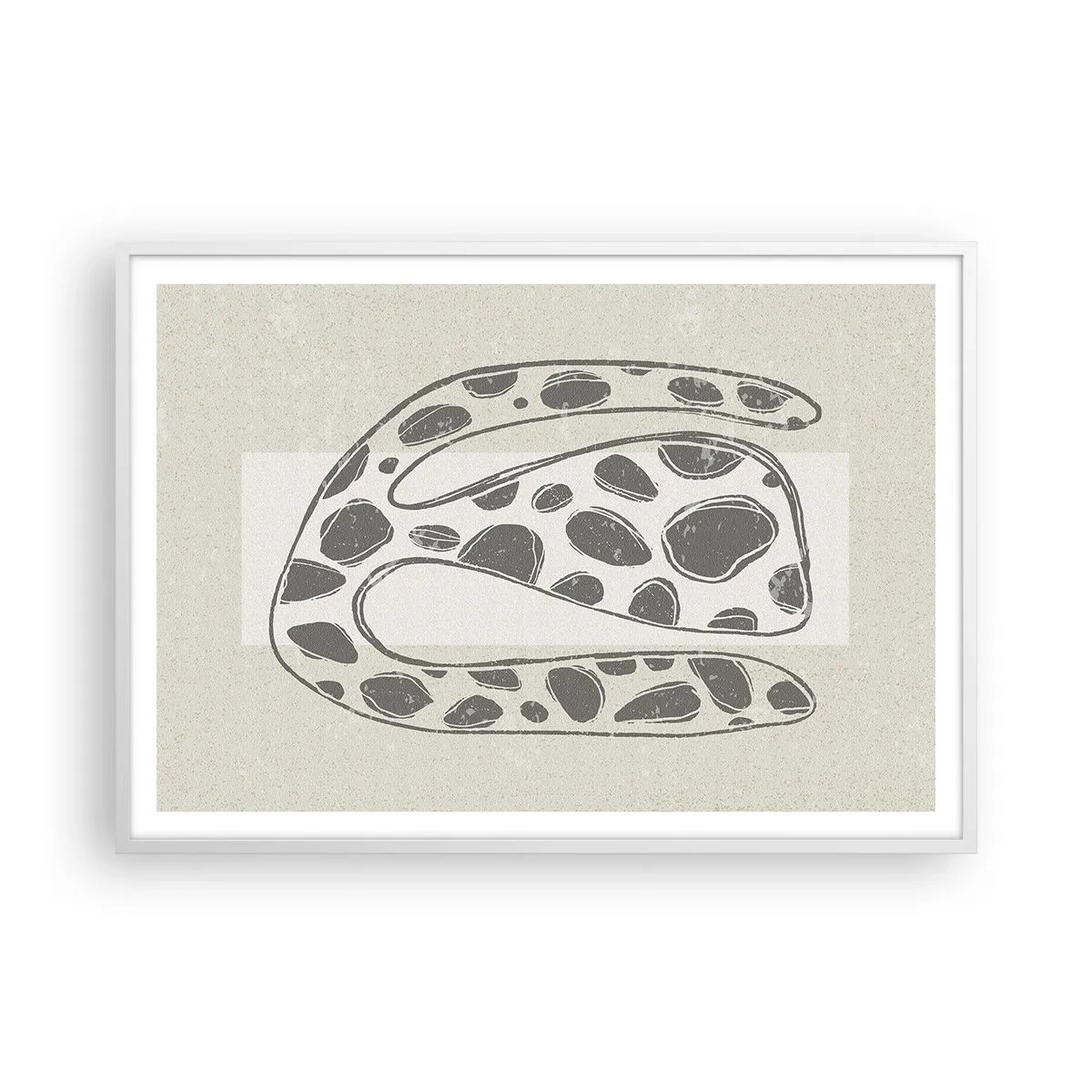 Affiche dans un cadre blanc - Poster - Une étrange créature - 100x70 cm