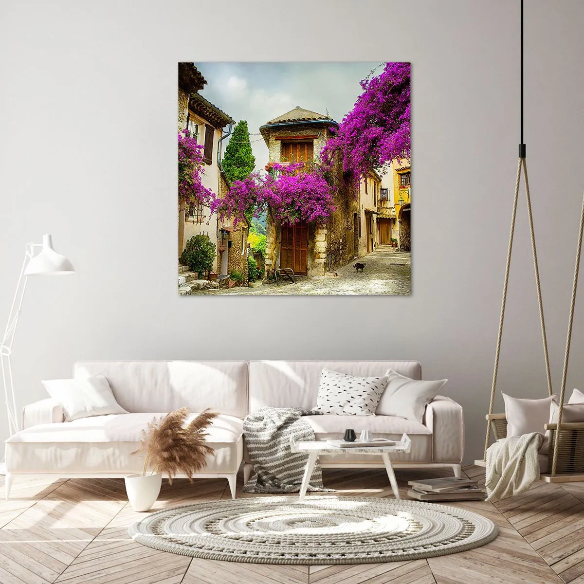 Impression sur toile - Image sur toile - Sous un dais fleuri - 30x30 cm