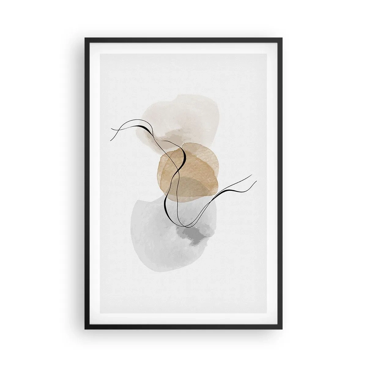 Affiche dans un cadre noir - Poster - Perles d'air - 61x91 cm