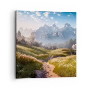 Impression sur toile - Image sur toile - Vallée idyllique - 70x70 cm