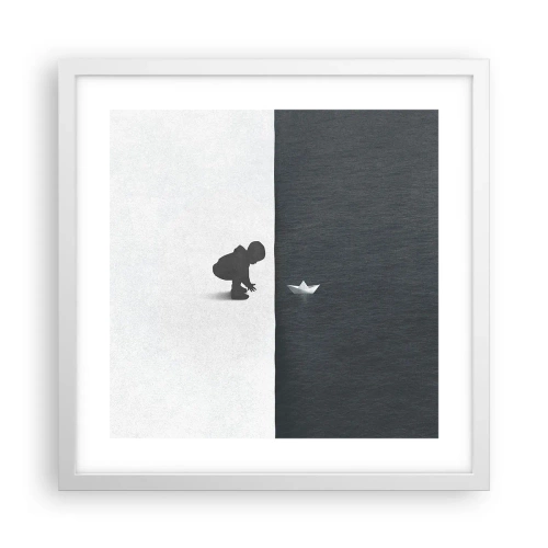 Affiche dans un cadre blanc - Poster - Grande expédition - 40x40 cm