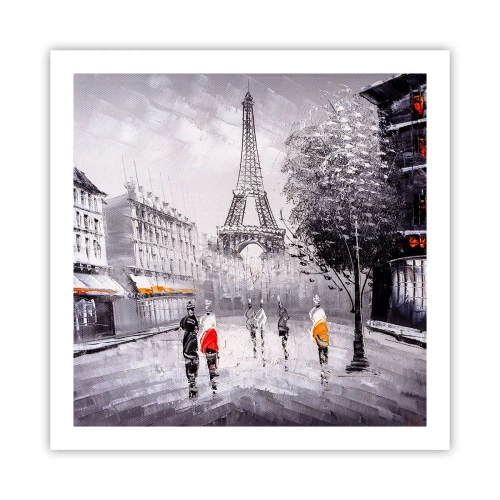 Affiche - Poster - Balade parisienne - 60x60 cm