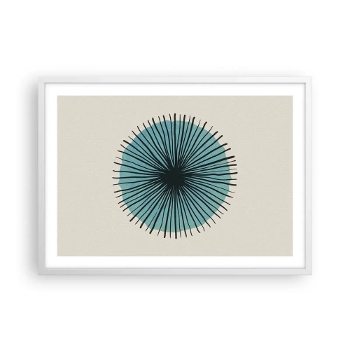 Affiche dans un cadre blanc - Poster - Rayonnant dans l'azur - 70x50 cm