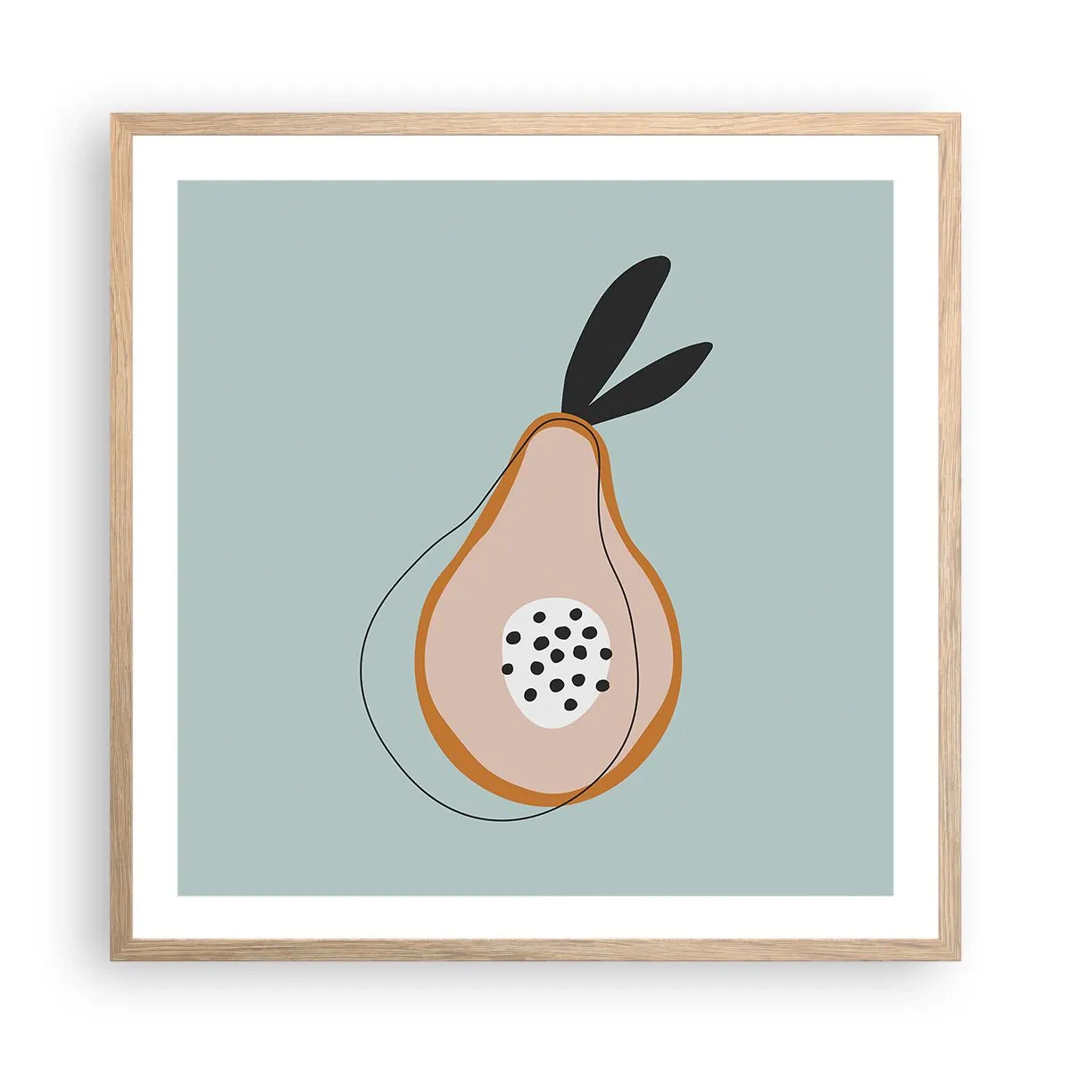 Affiche dans un chêne clair - Poster - Pénétrer la nature des choses - 60x60 cm