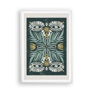 Affiche dans un cadre blanc - Poster - Comme une découpe folklorique - 70x100 cm