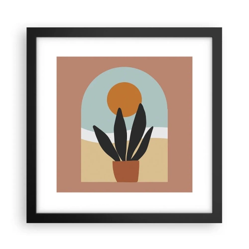 Affiche dans un cadre noir - Poster - Petits bonheurs - 30x30 cm