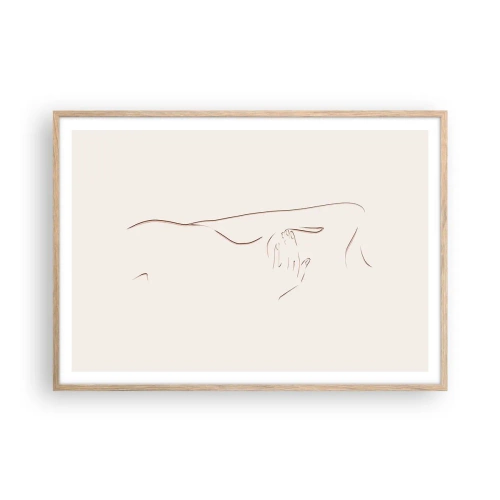 Affiche dans un chêne clair - Poster - La forme du désir - 100x70 cm