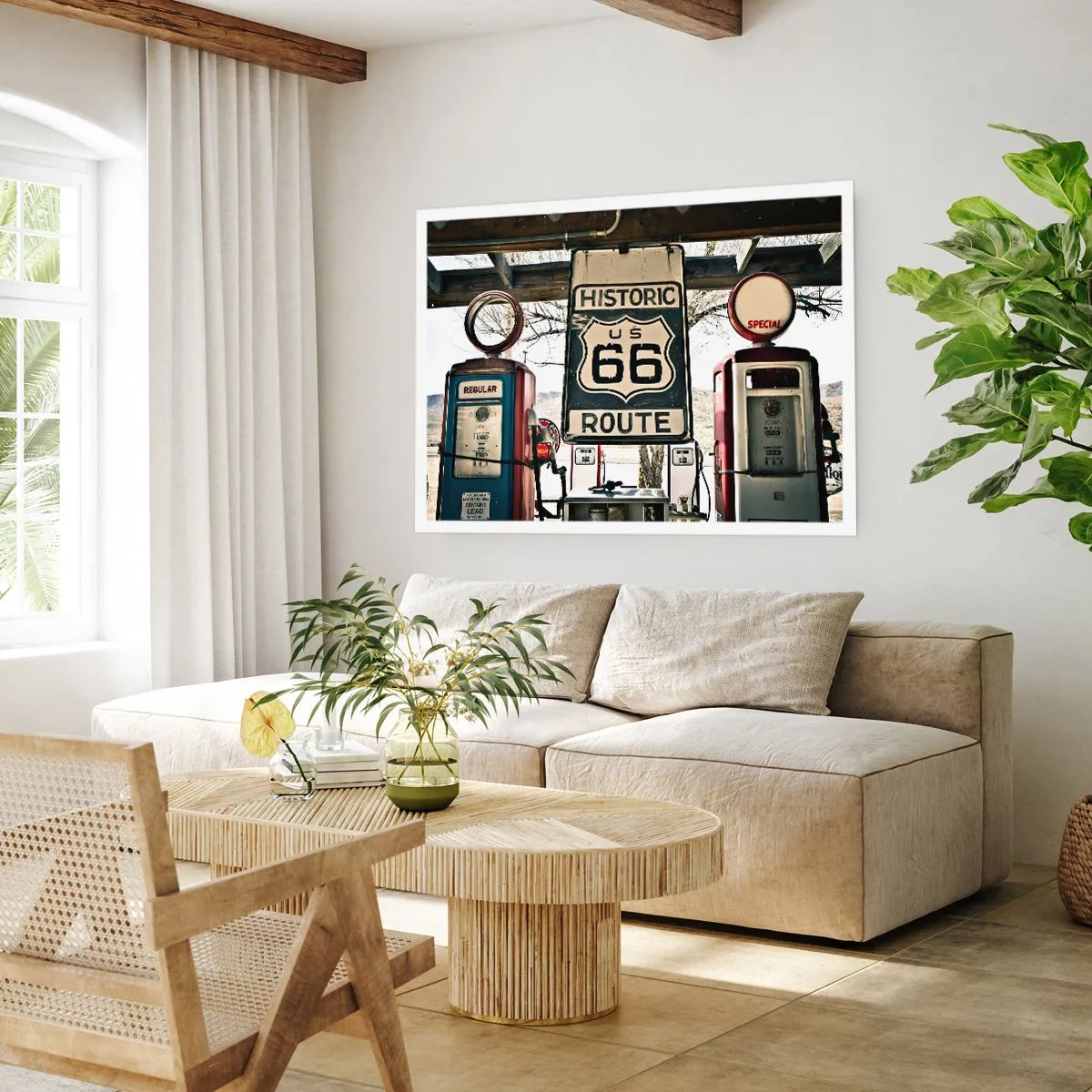 Affiche - Poster - Voyage rétro américain - 40x30 cm