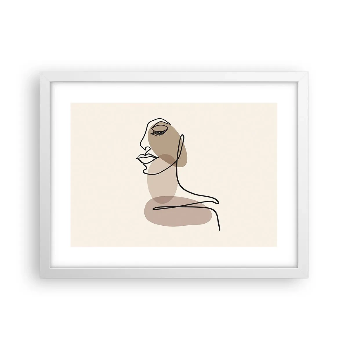 Affiche dans un cadre blanc - Poster - S'écouter - 40x30 cm