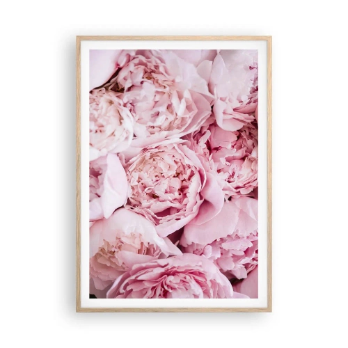 Affiche dans un chêne clair - Poster - Caliné et parfumé - 70x100 cm