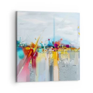 Impression sur toile - Image sur toile - Pont de joie sur le fleuve de la vie - 70x70 cm