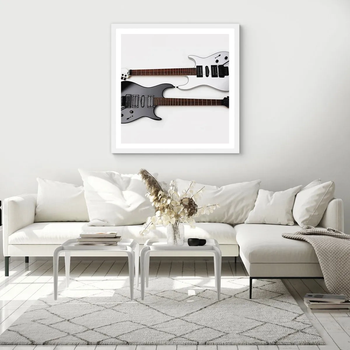 Affiche dans un cadre blanc - Poster - Harmonie des formes - 40x40 cm