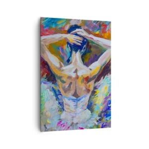 Impression sur toile - Image sur toile - Une ballerine aux couleurs dynamiques et à l'expression picturale - 70x100cm - Il se peut que ce soit tout - Décoration murale moderne pour le salon et la chambre ARTTOR