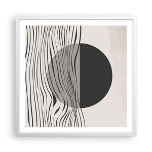 Affiche dans un cadre blanc - Poster - Demi composition - 60x60 cm
