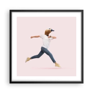 Affiche dans un cadre noir - Poster - Une pincée d'absurdité - 50x50 cm