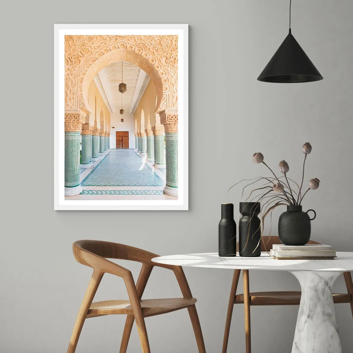 Affiche dans un cadre blanc - Poster - D'après les histoires de Shéhérazade - 70x100 cm