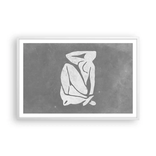 Affiche dans un cadre blanc - Poster - En pensée - 91x61 cm