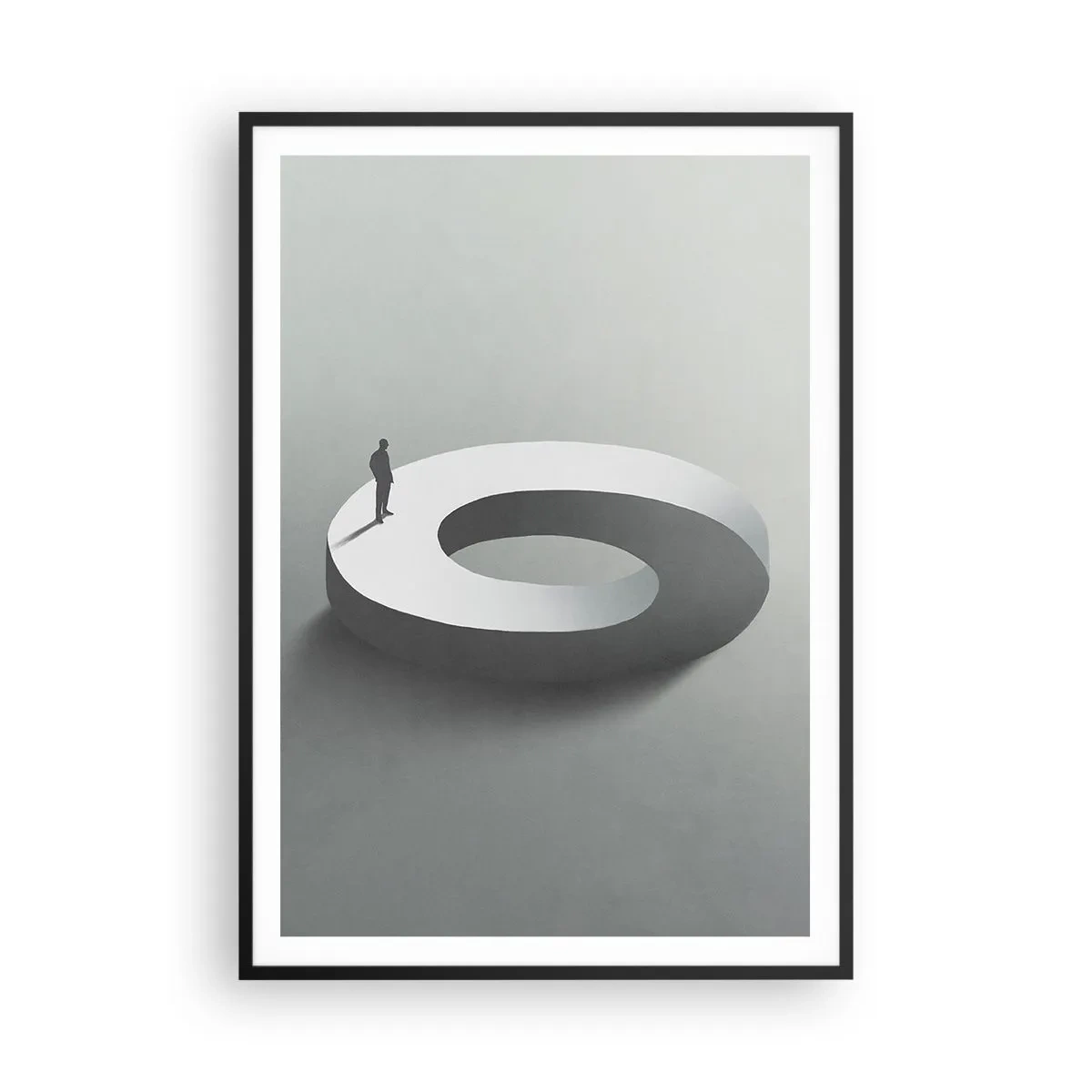 Affiche dans un cadre noir - Poster - Et sois intelligent ici - 70x100 cm