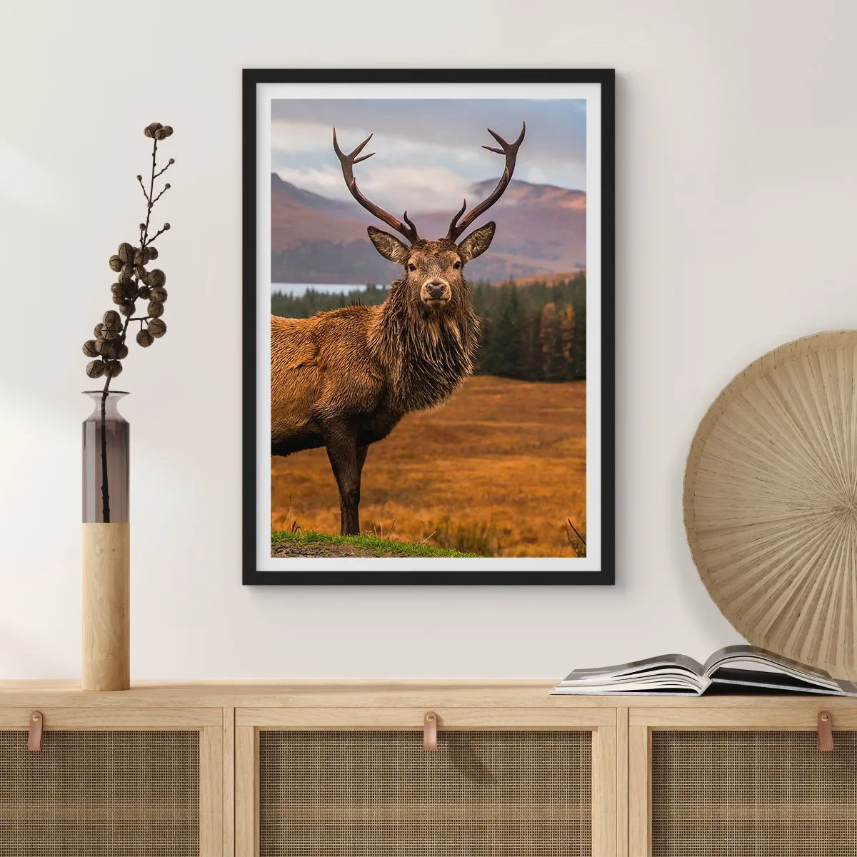Affiche dans un cadre noir - Poster - Majesté de la nature - 40x50 cm
