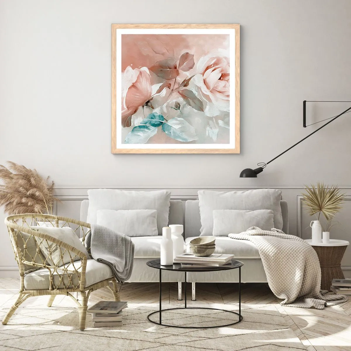 Affiche dans un chêne clair - Poster - L'esprit du romantisme - 30x30 cm