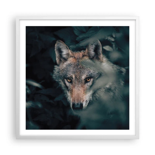 Affiche dans un cadre blanc - Poster - Chasseur - 60x60 cm