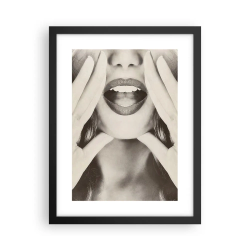 Affiche dans un cadre noir - Poster - J'arrive! - 30x40 cm