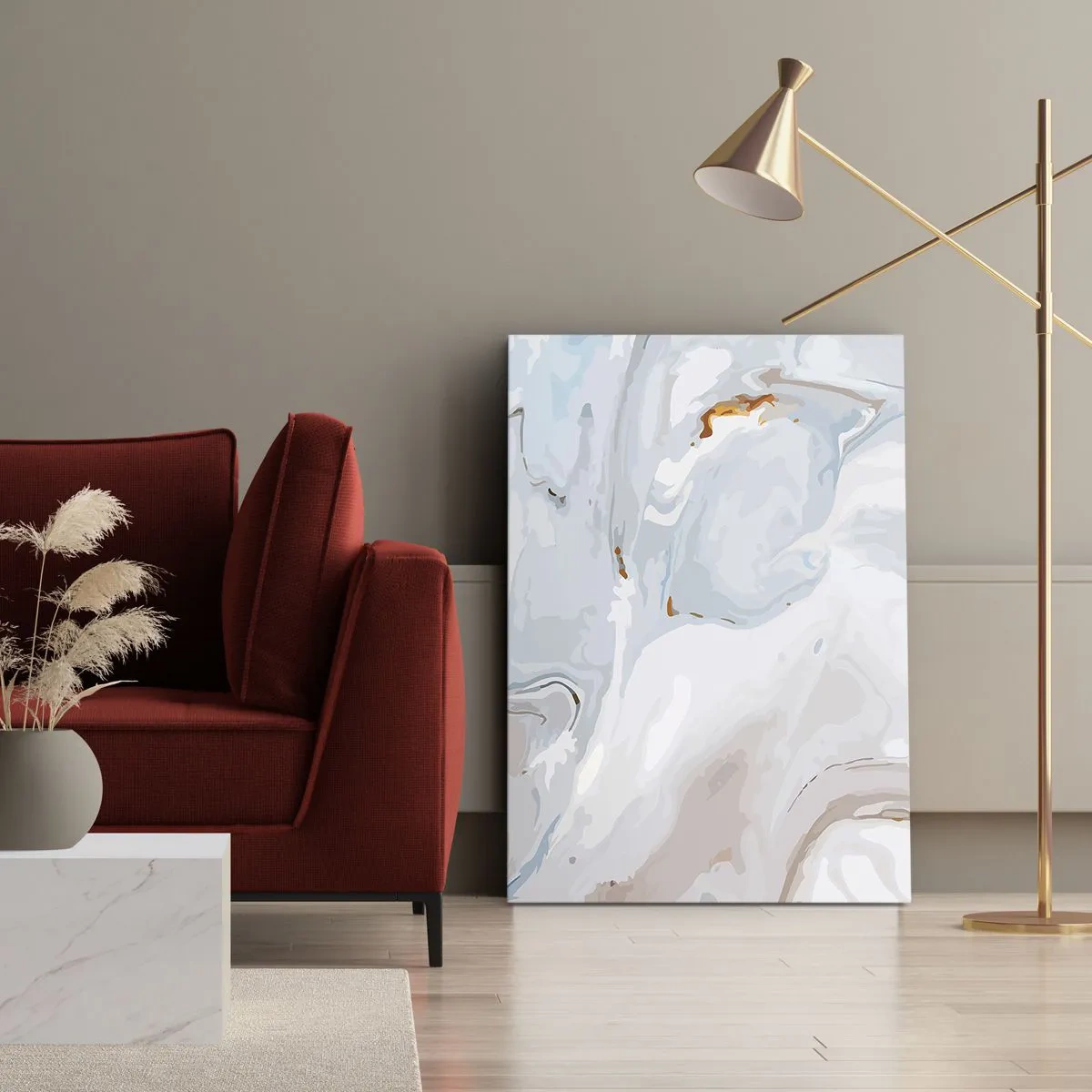 Impression sur toile - Image sur toile - Blanc surélevé - 45x80 cm