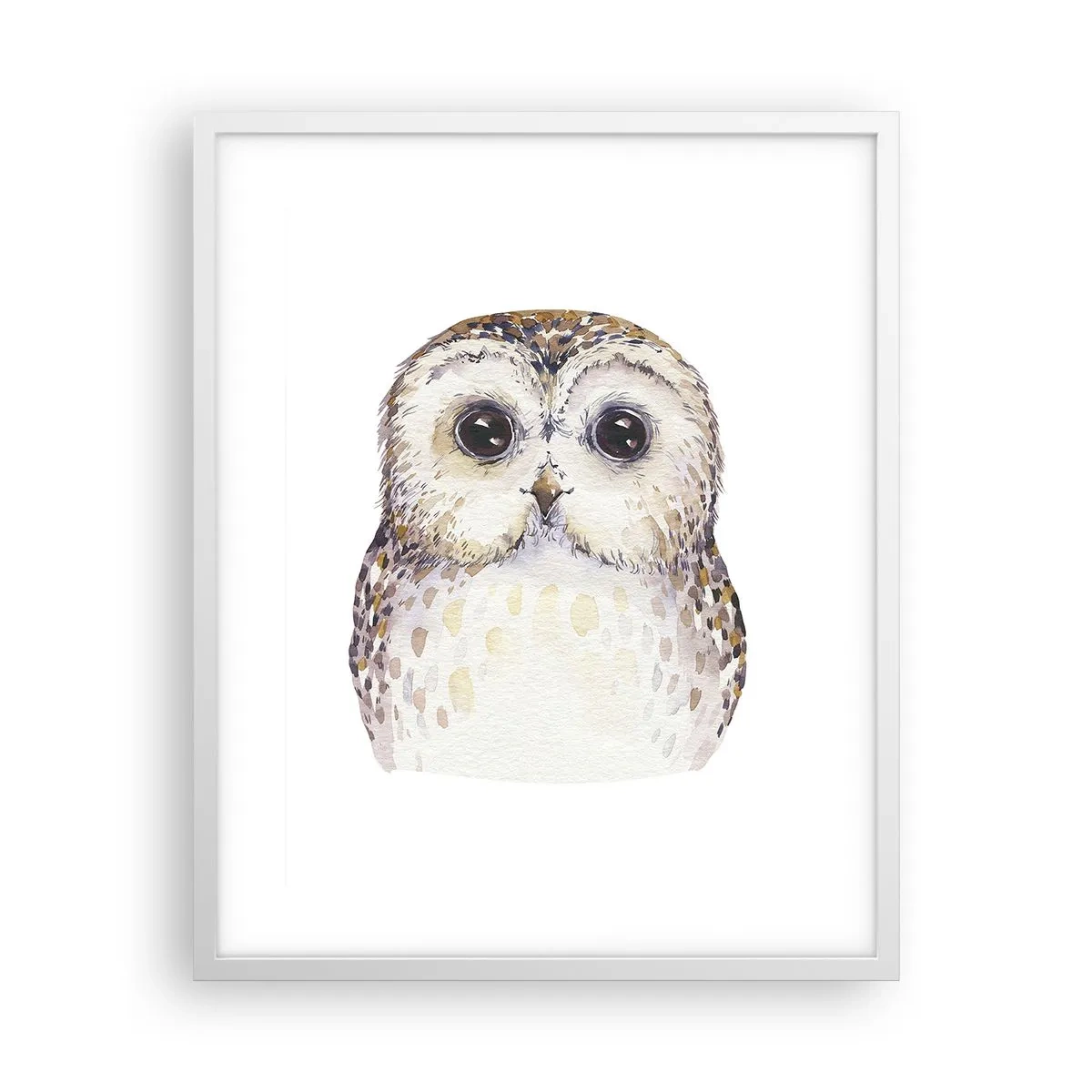 Affiche dans un cadre blanc - Poster - Regarde-moi dans les yeux - 40x50 cm