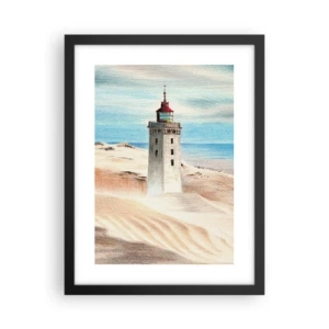 Affiche dans un cadre noir - Poster - Toujours regarder la mer - 30x40 cm