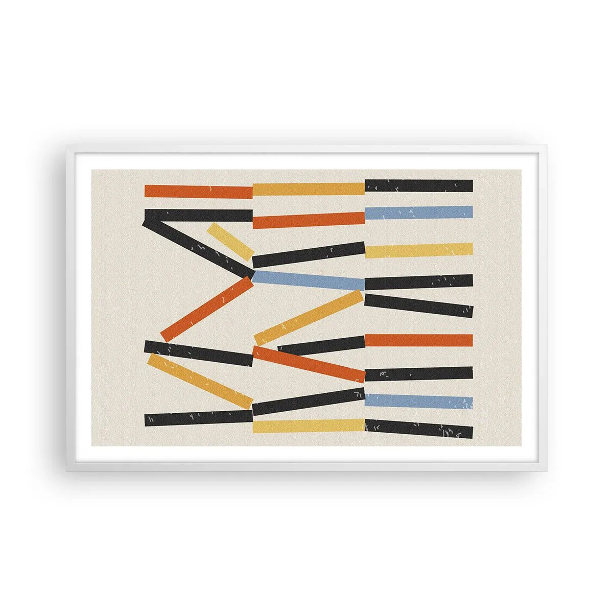 Affiche dans un cadre blanc - Poster - Composition de niveaux - 91x61 cm