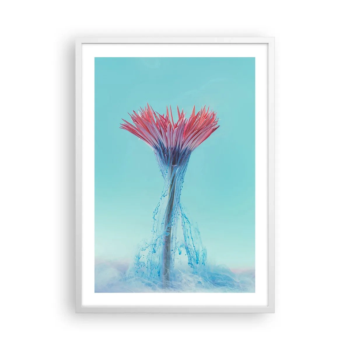 Affiche dans un cadre blanc - Poster - Dans une étreinte vivifiante - 50x70 cm