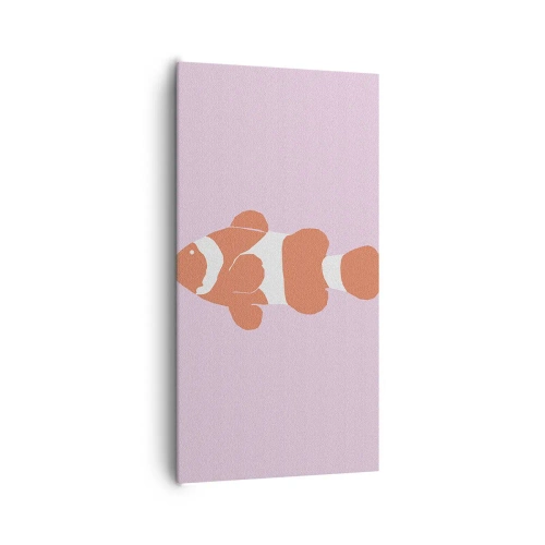 Impression sur toile - Image sur toile - En corail sur le visage et la queue - 65x120 cm