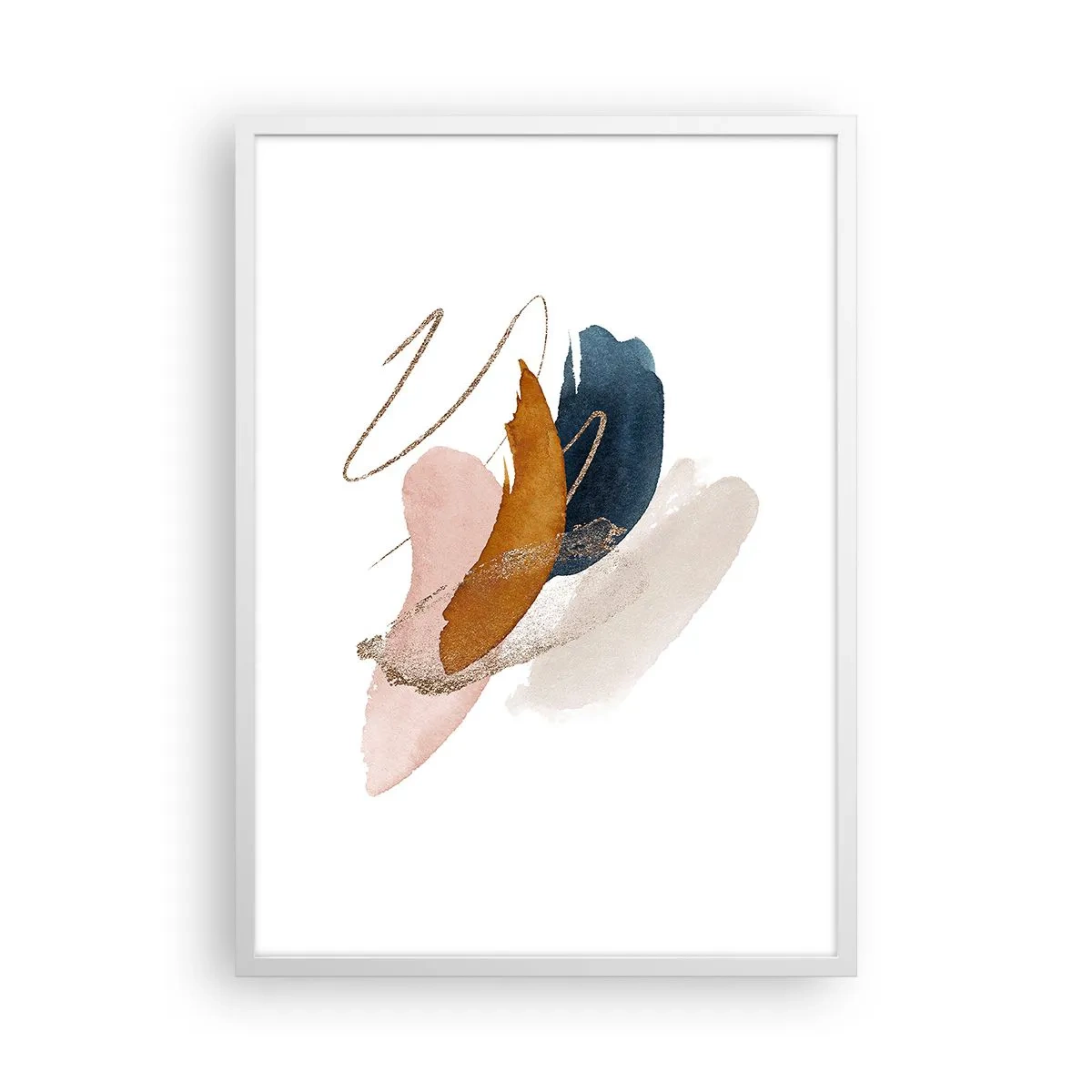 Affiche dans un cadre blanc - Poster - Composition ailée - 50x70 cm