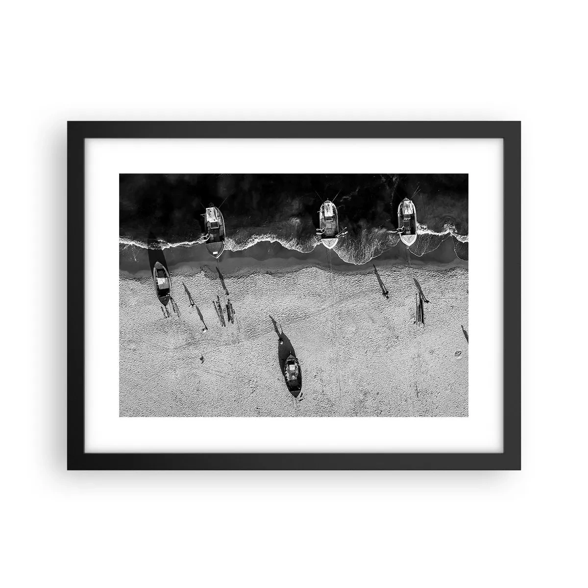 Affiche dans un cadre noir - Poster - Toujours sur le rivage… - 40x30 cm