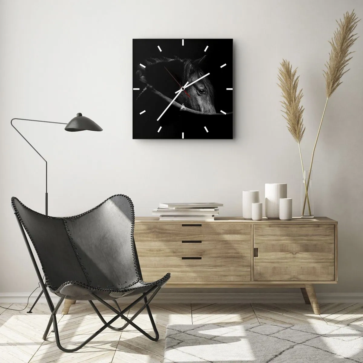 Horloge murale - Pendule murale - Prince Noir - 40x40 cm